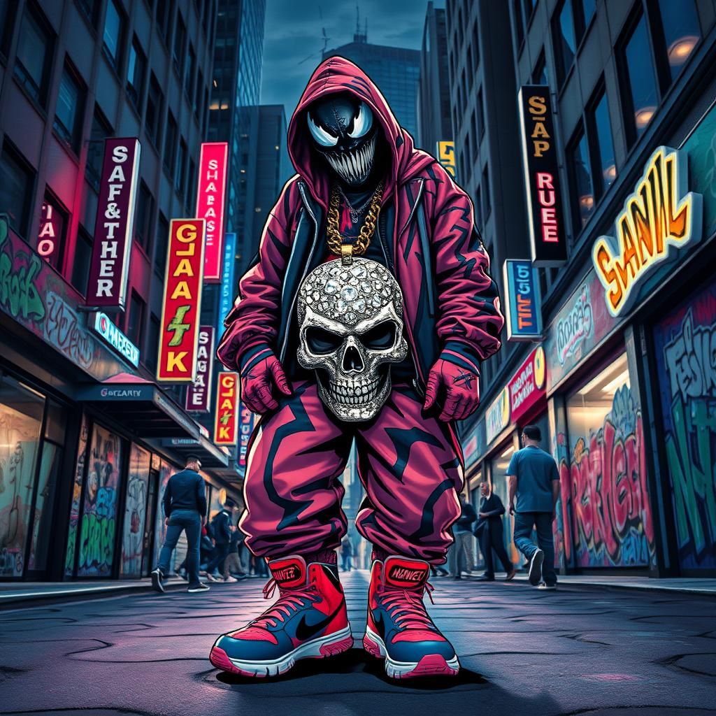 Graffzen: A Street Artist in Urban Night Scene