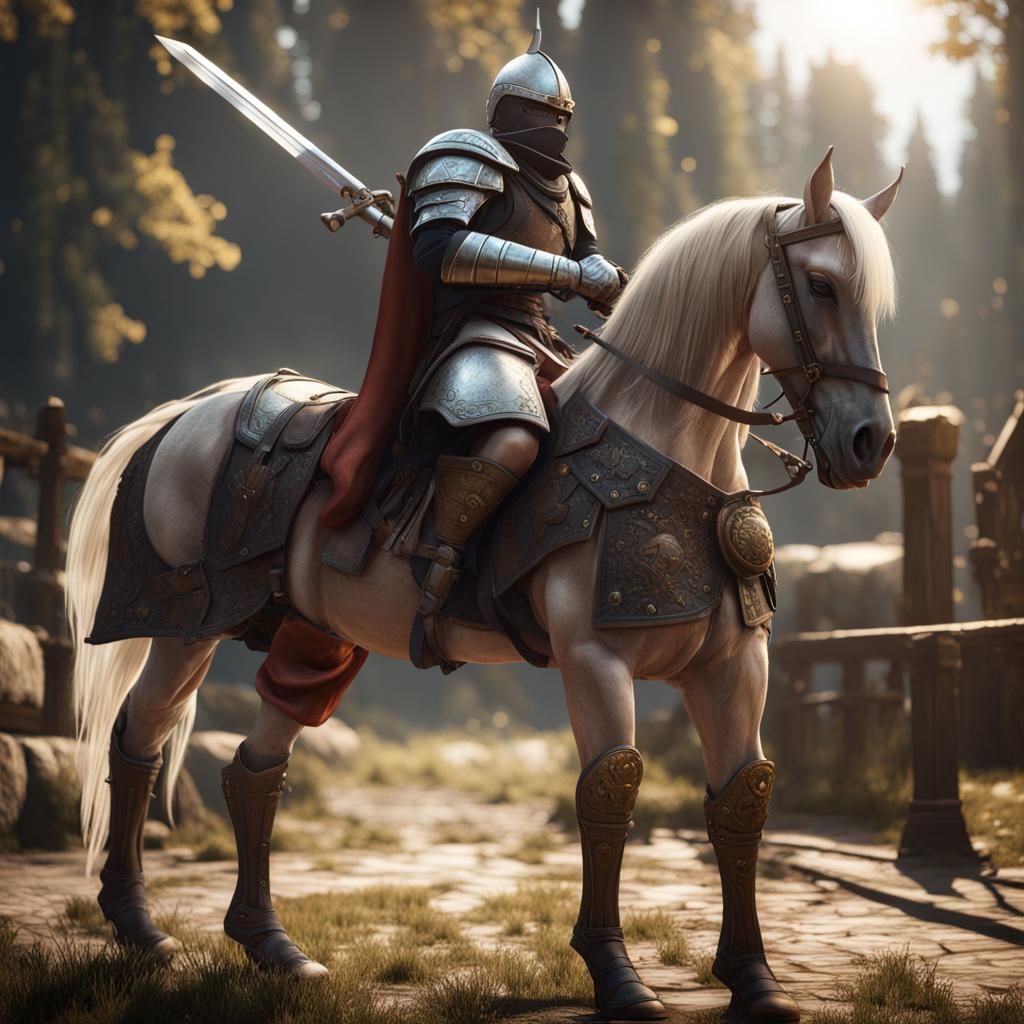 Medieval Knight with Modern Tech: 3D Cinematic