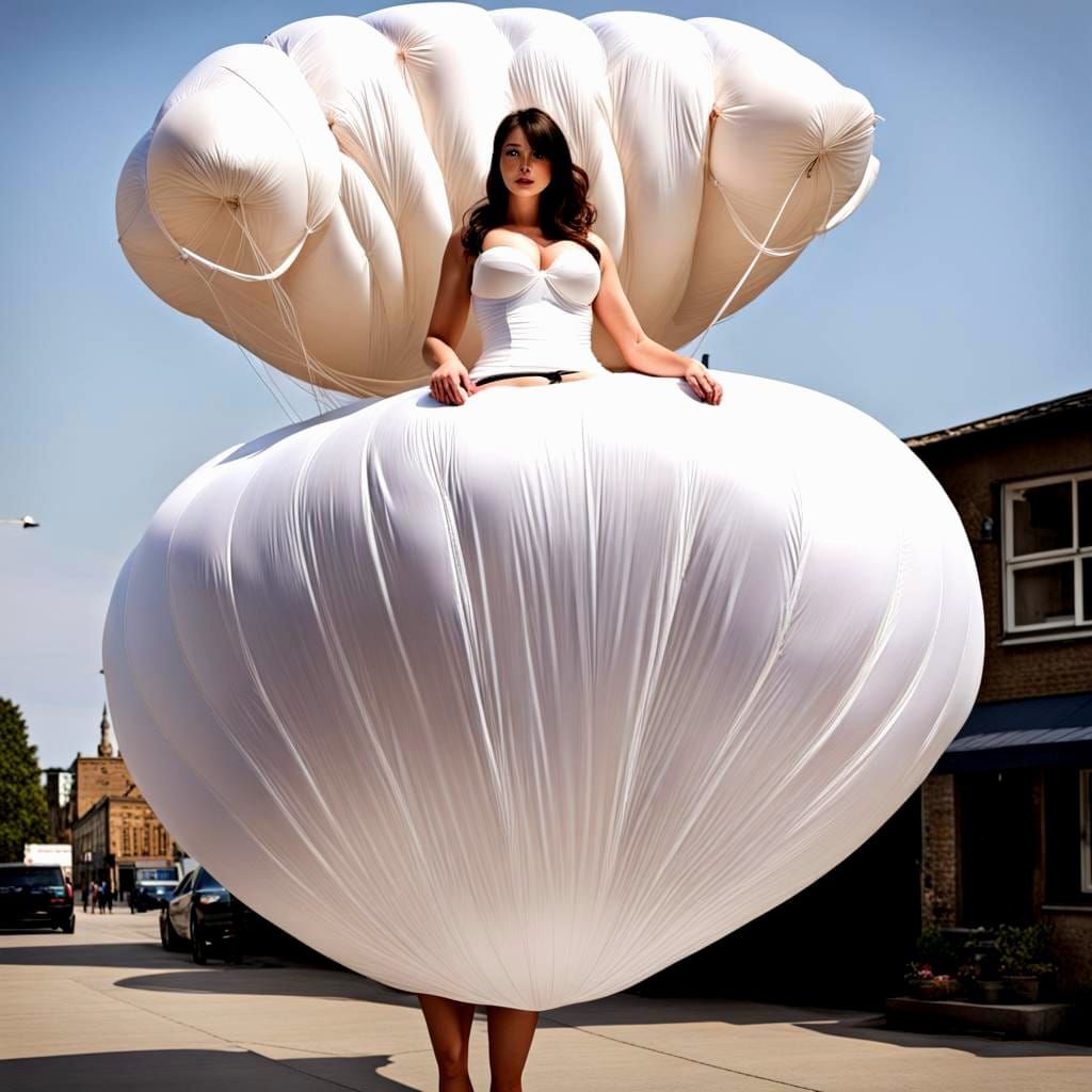 Gigantic Bra Parachute: A Surreal Image