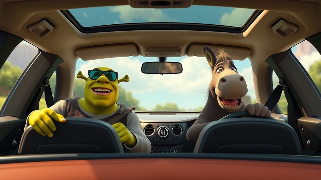 Shrek and Donkey's Carpool Karaoke: DreamWorks Animation