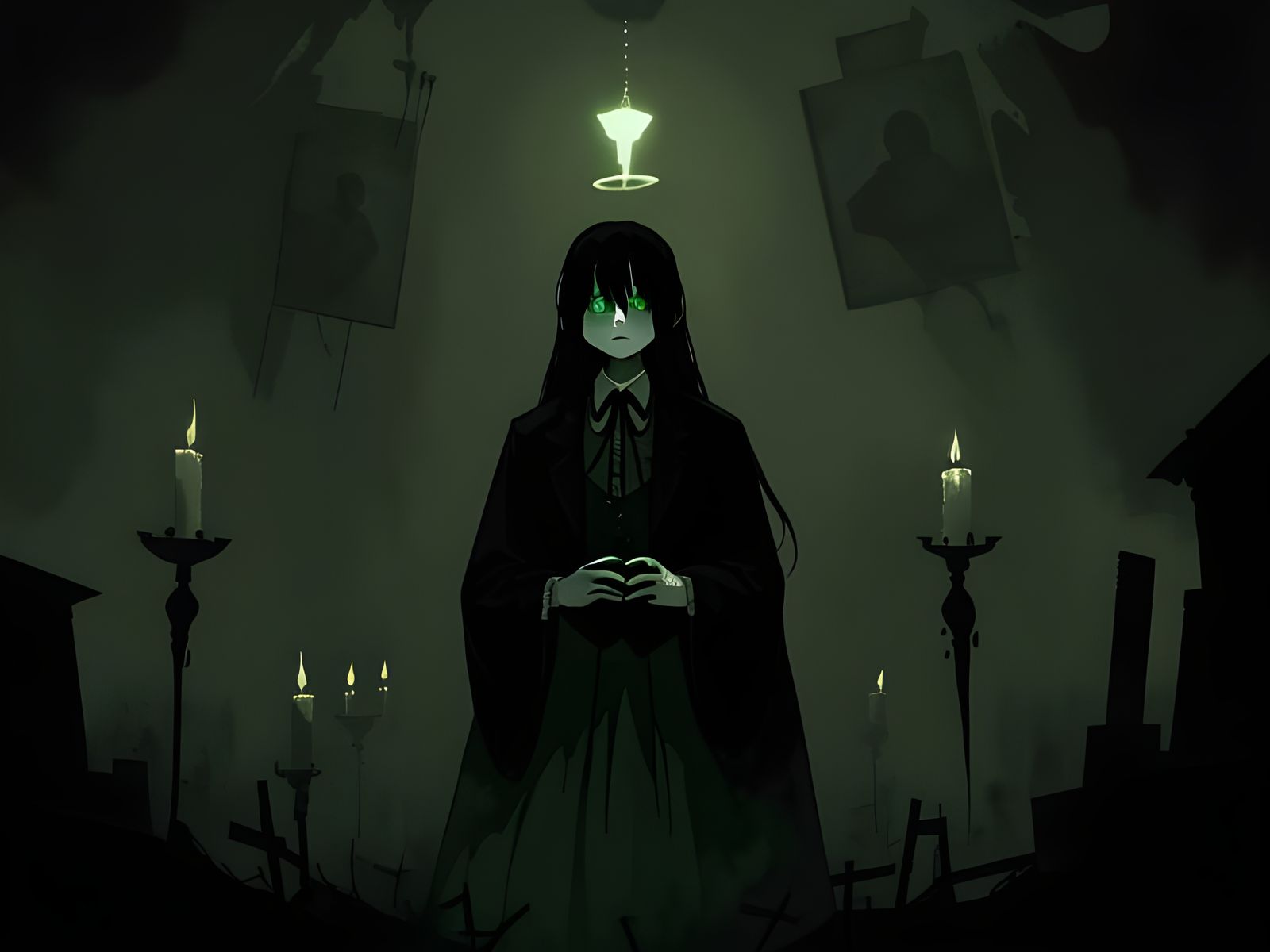 Haunting Portrait of a Possessed Woman