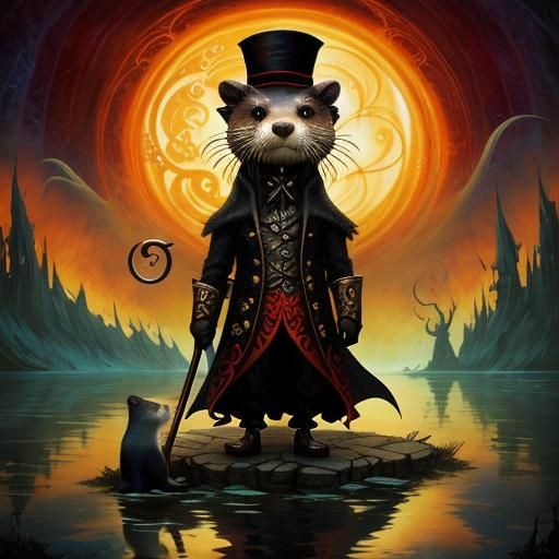 Battle Otter on Turbulent Lake: Gothic Fairytale
