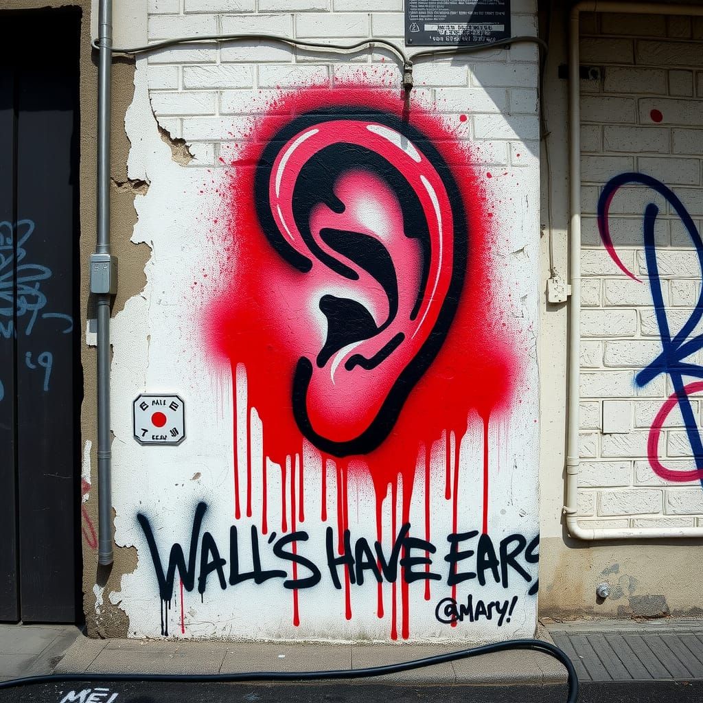 Colorful Graffiti Art: Walls Have Ears