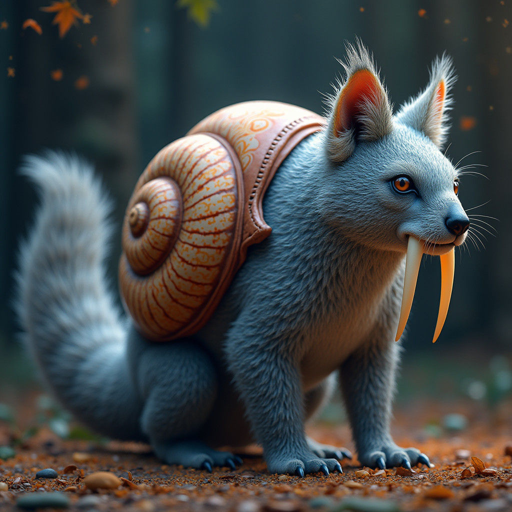 Mystical Hybrid Creature in Surreal Fantasy Art