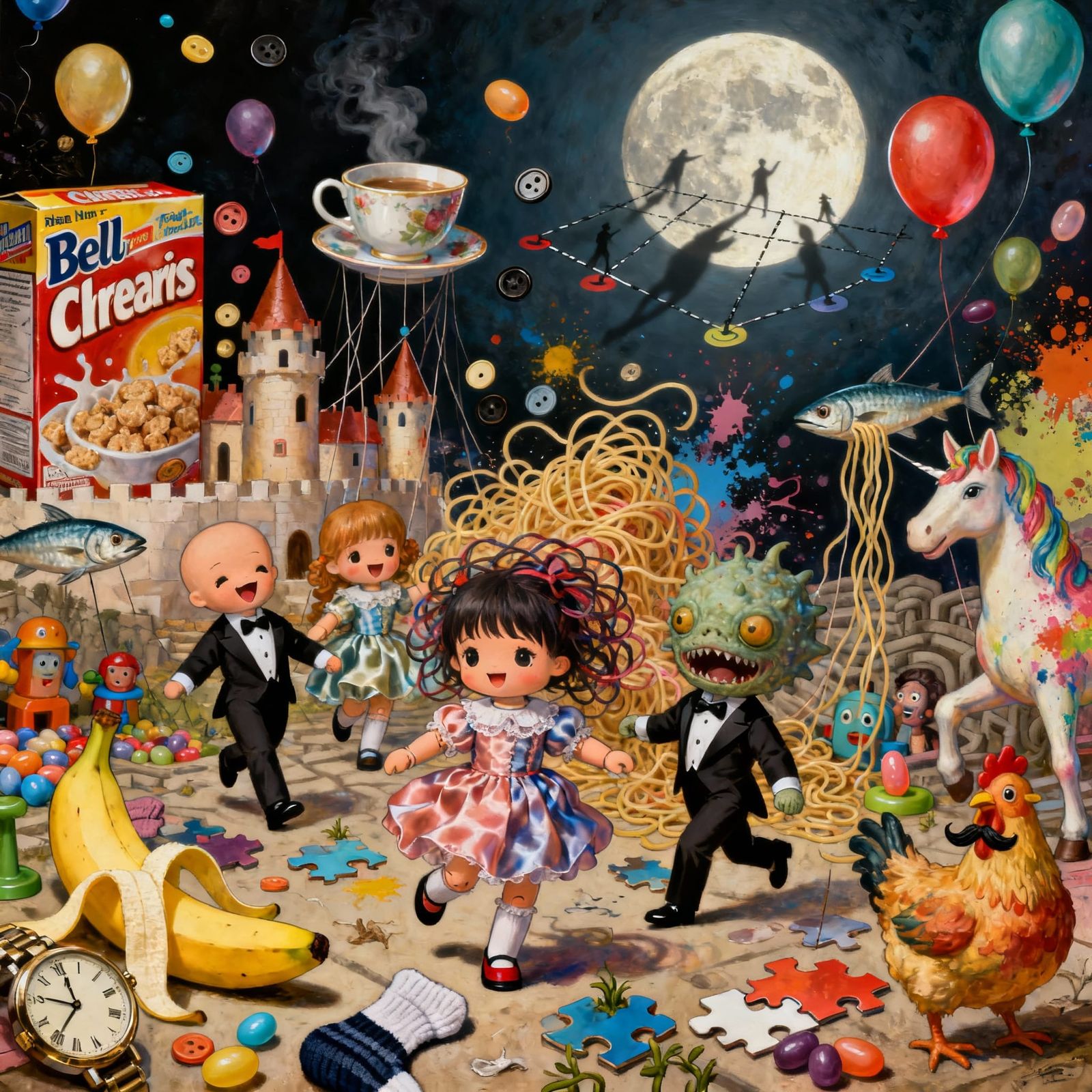 Absurd Surrealism: Chibi Cryptids in Bellmer Doll Attire