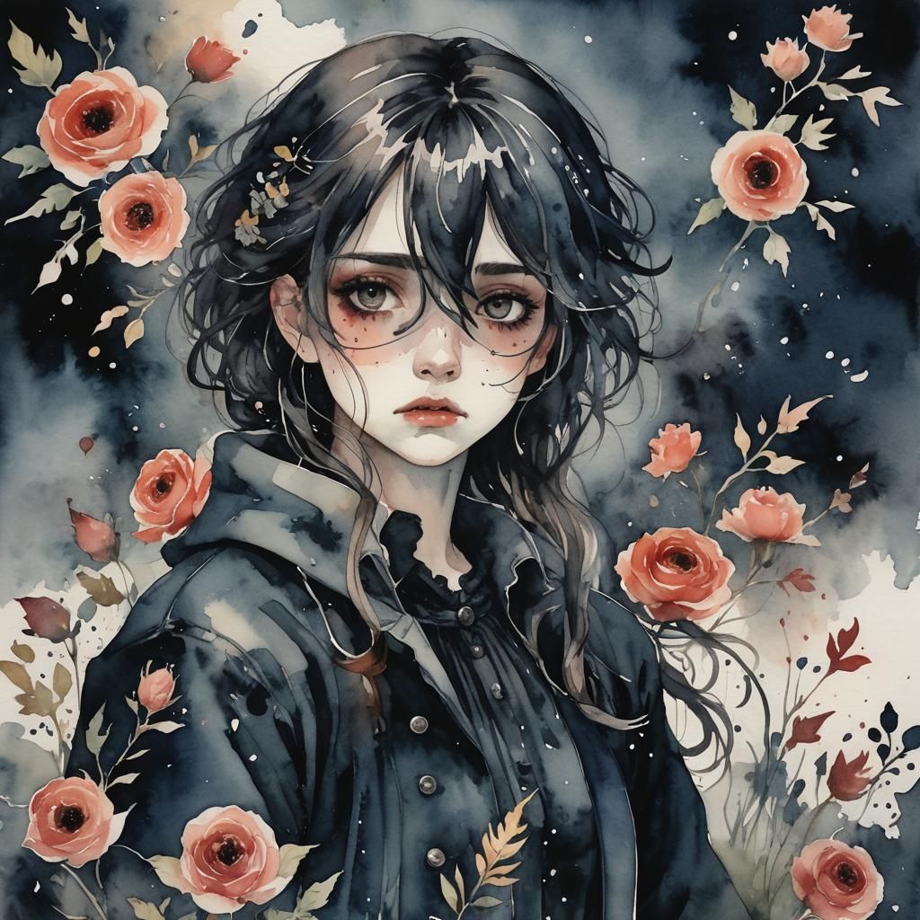 Dark Academia Watercolor: Addict Romanticism