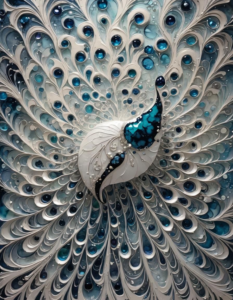 Alcohol Ink Swirls with Silver Accents