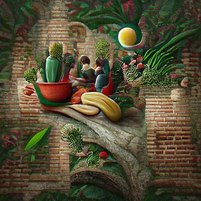 Bosch-Inspired Garden of Earthly Delights