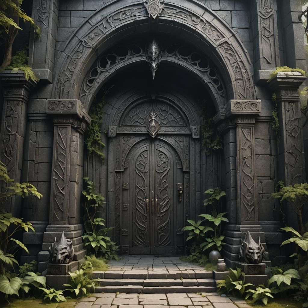 Dark Elf Temple Entrance Dedicated to Nature