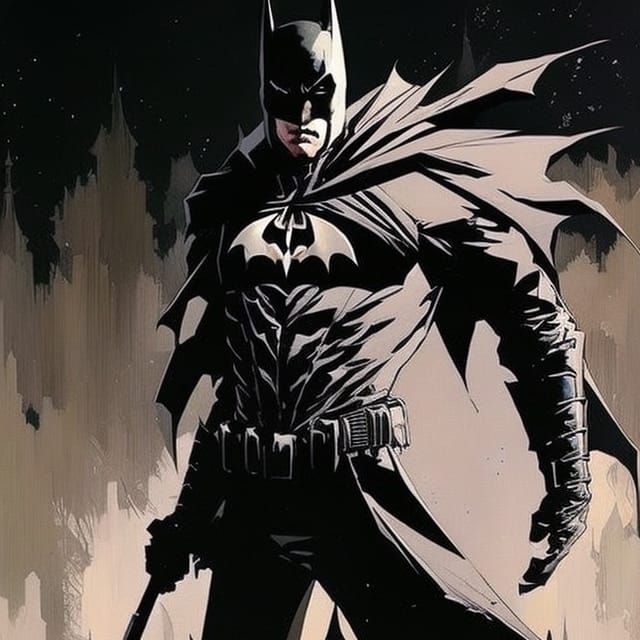 Batman 2099: Sinister Gouache Painting