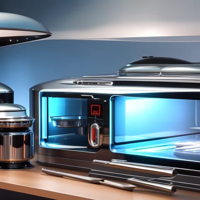 Retro Cooking Appliances with Volumetric Lighting