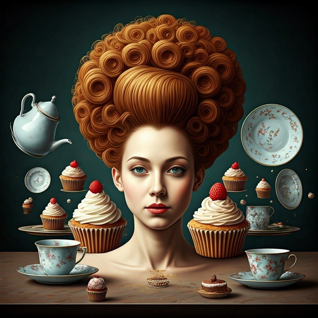 Surreal Five O'Clock Dreamscape Inspired by Magritte