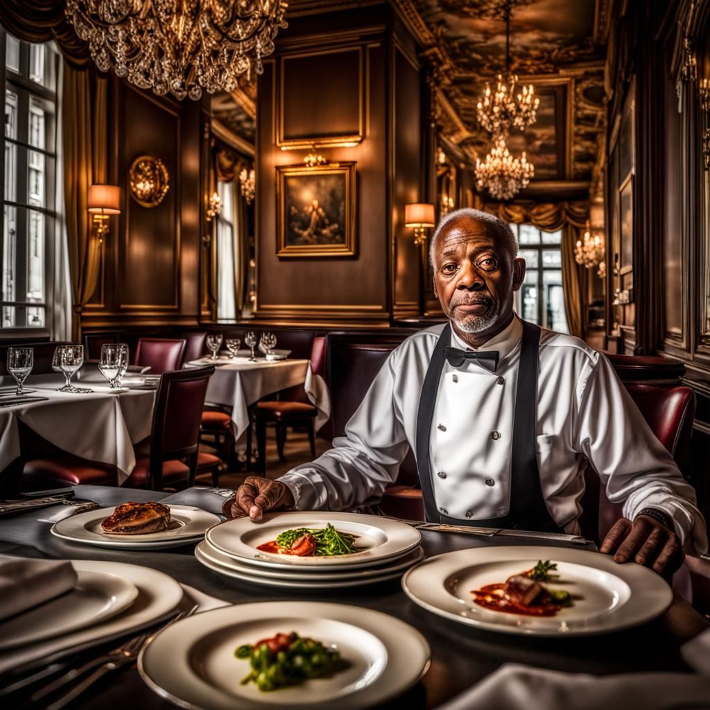 Hyperrealistic Image of a Towering Plate Stack