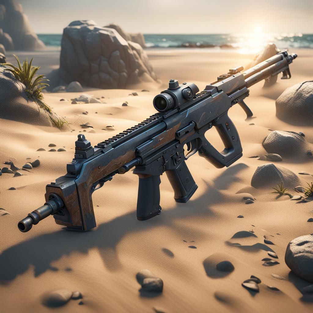 Epic Beach Battle in Stunning 3D Videogame Style