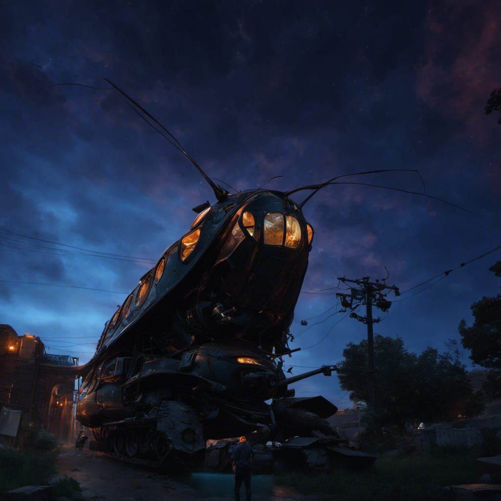 Giant Cockroach Devouring Cincinnati: Hyperdetailed Concept ...