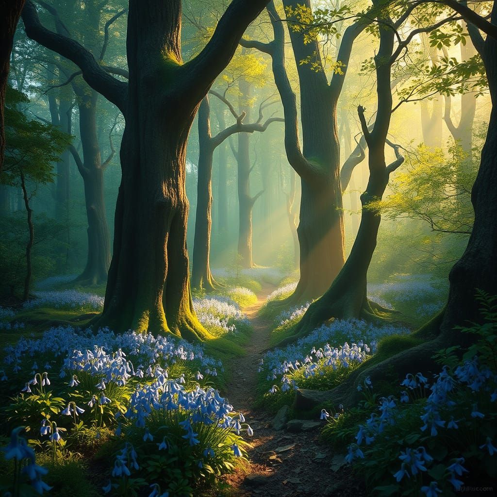 Enchanted Forest in Fantasy Art Style