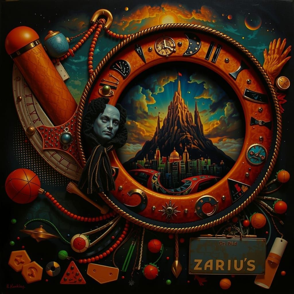 Neon Futuristic Cityscape in a Vivid Sunset