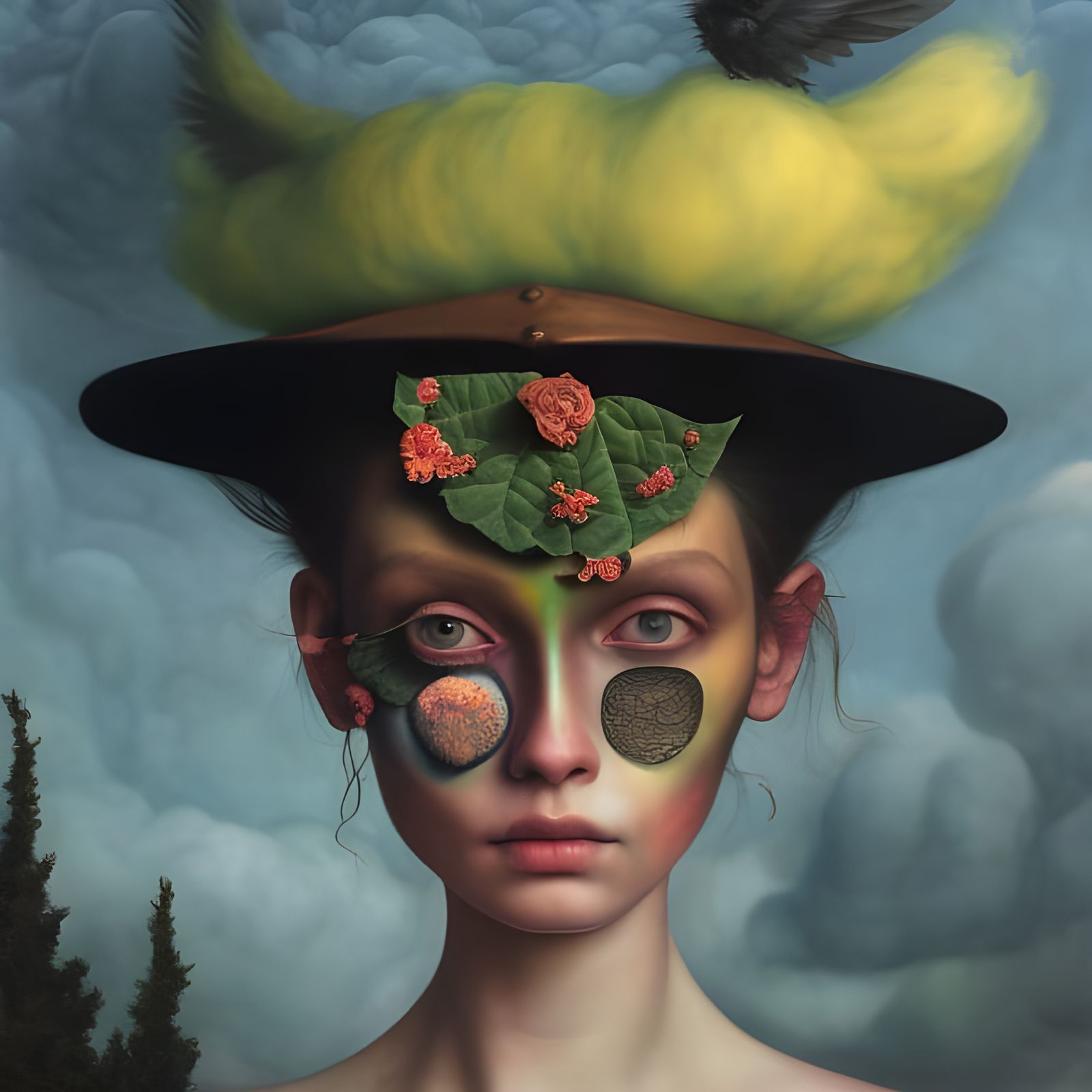 Surreal Biological Dreamscape with Magical Particles