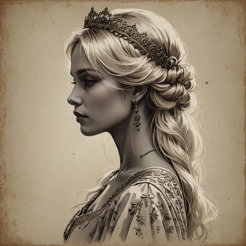 Mysterious Silhouette of a Russian Princess