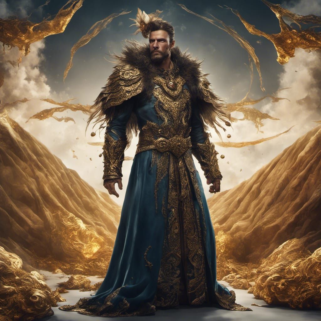 Man in Gold Belt: Fantasy Concept Art