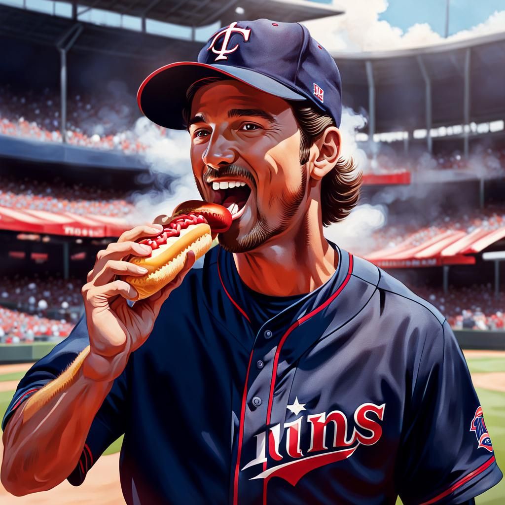 Can't get much more American than the joy of baseball and a classic American hot dog!!