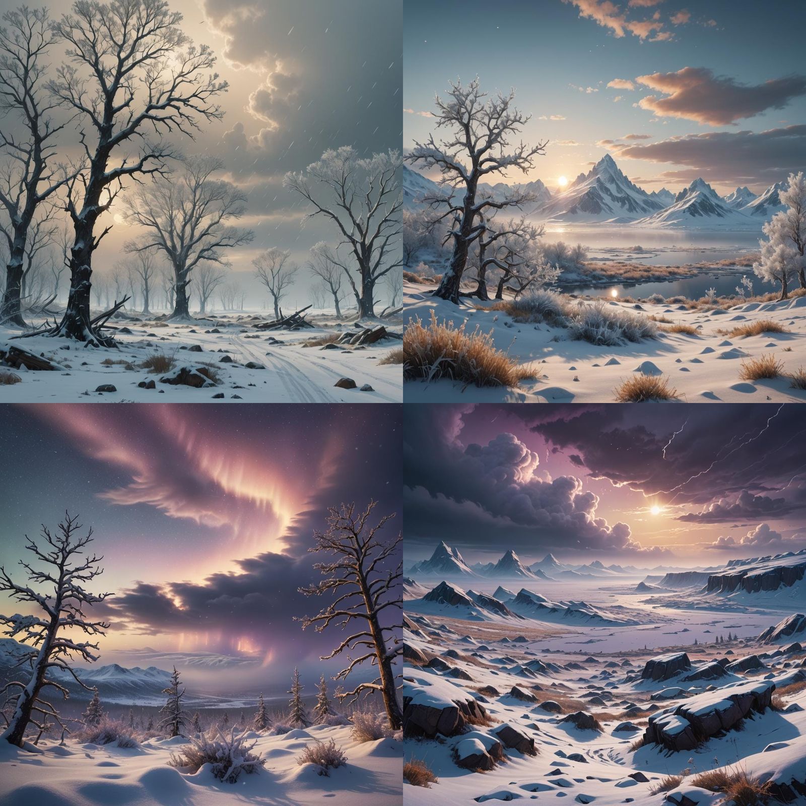 Tundra Blizzard: Hyperrealistic Fantasy Concept Art