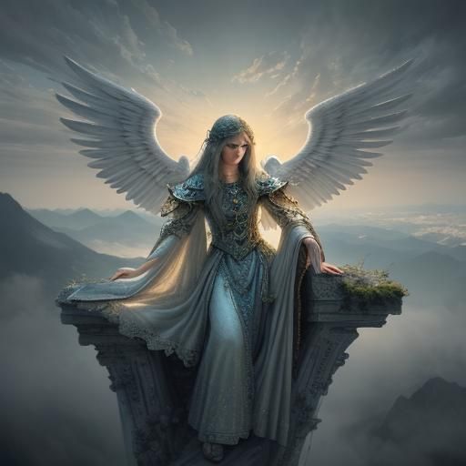 Detailed Image of a God with Angelic Views