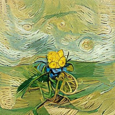 Vibrant Scene in Van Gogh Style