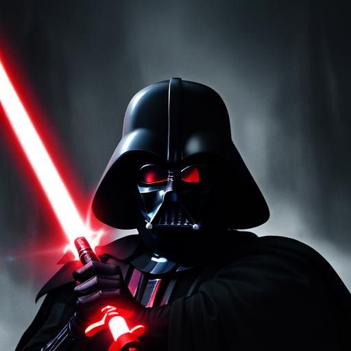 Darth Vader Portrait in Dark Fantasy Art