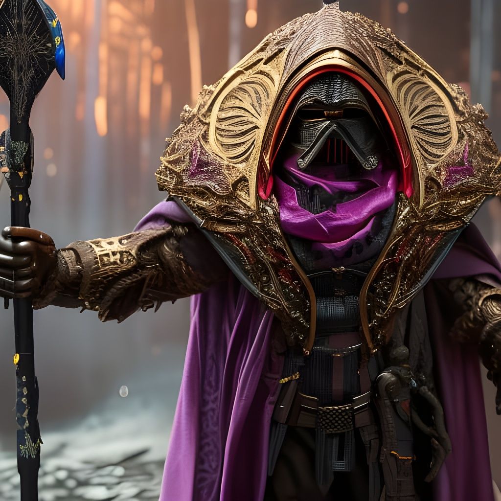 Biopunk Alien Wizard in Mushroom Street