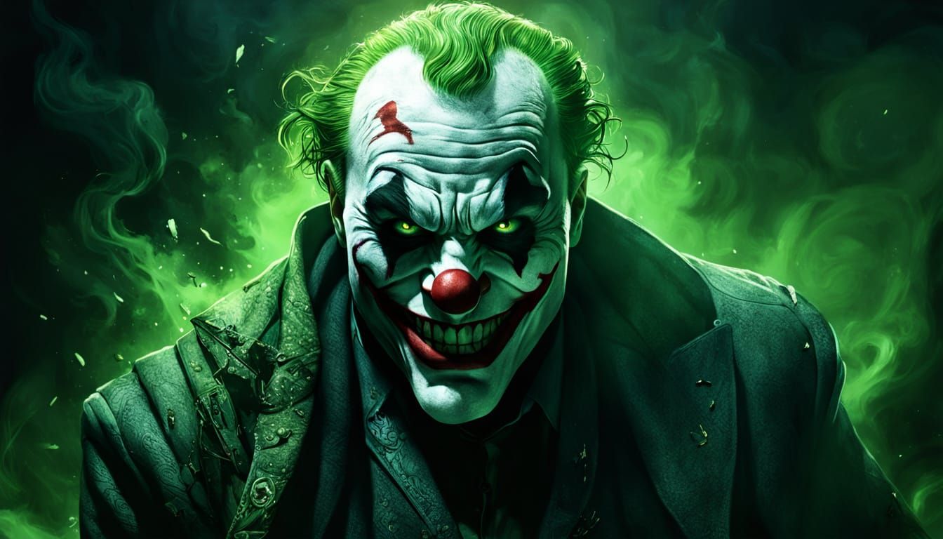 Joker Bane Fusion in Dramatic Lighting