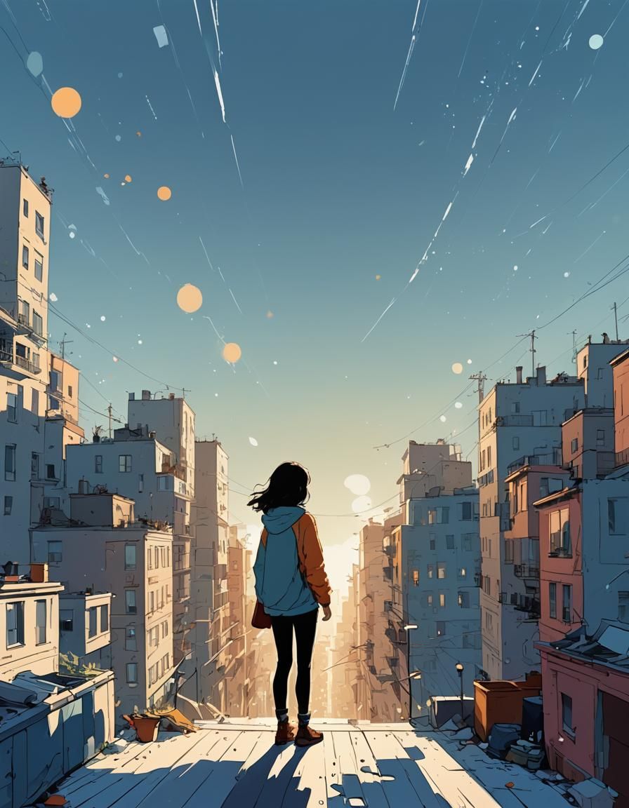 Sad Sky in Web Comic Style