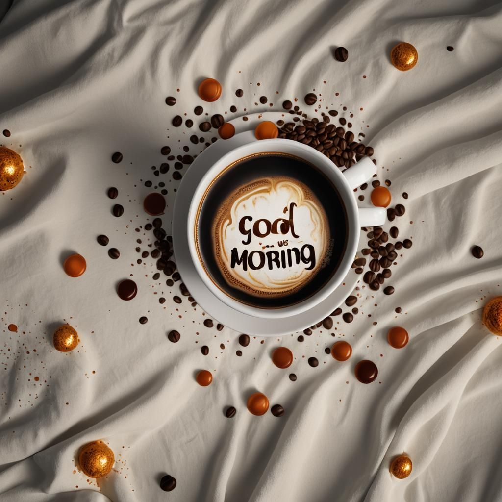 Coffee Cup in Bed: Matte Painting