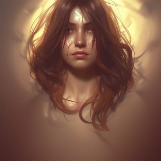 Detailed Portrait of Crying Face, Digital Art