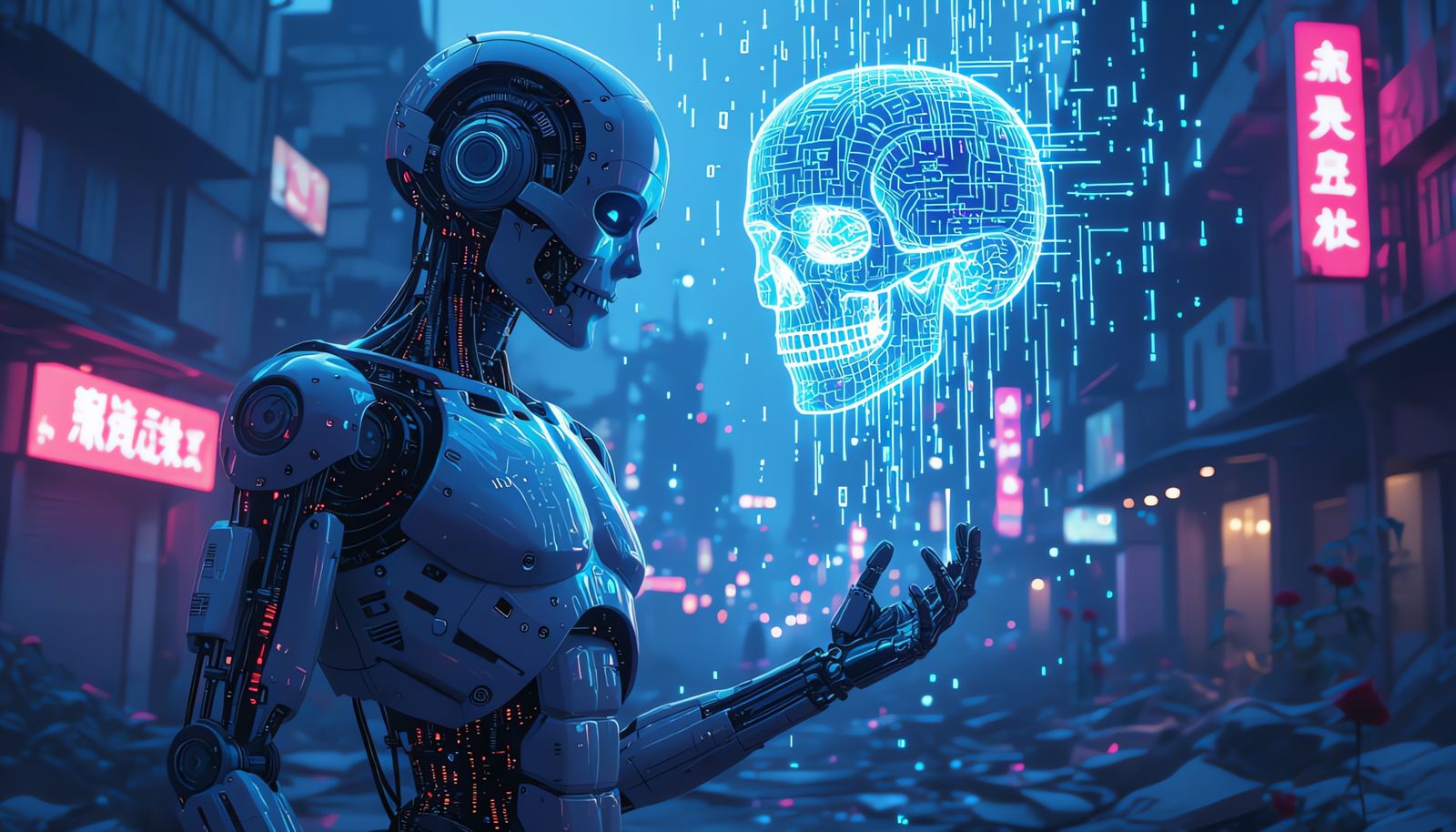 Robotic Autopsy in Cyberpunk Style