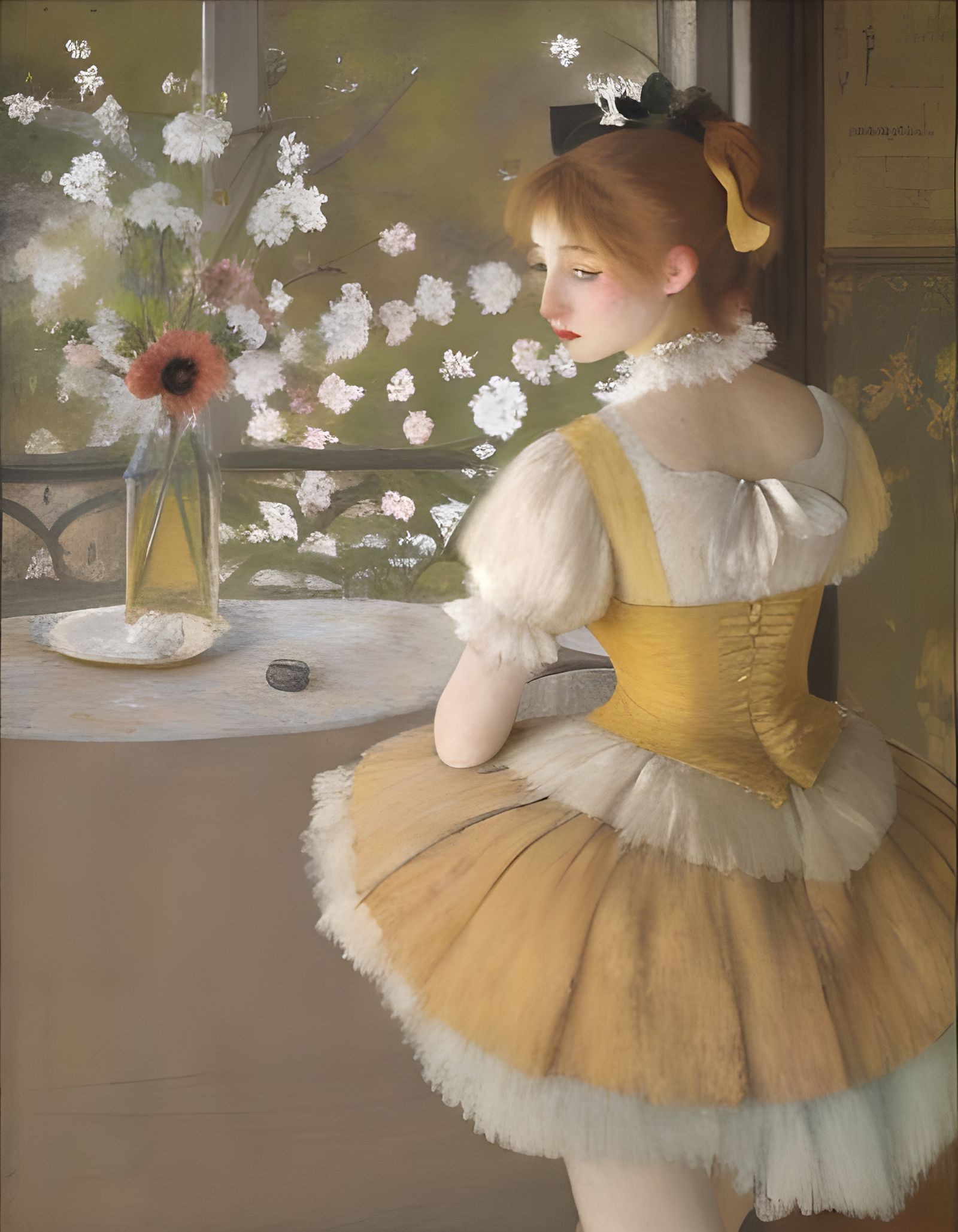 Ballerina in Motion: An Impressionistic Artwork