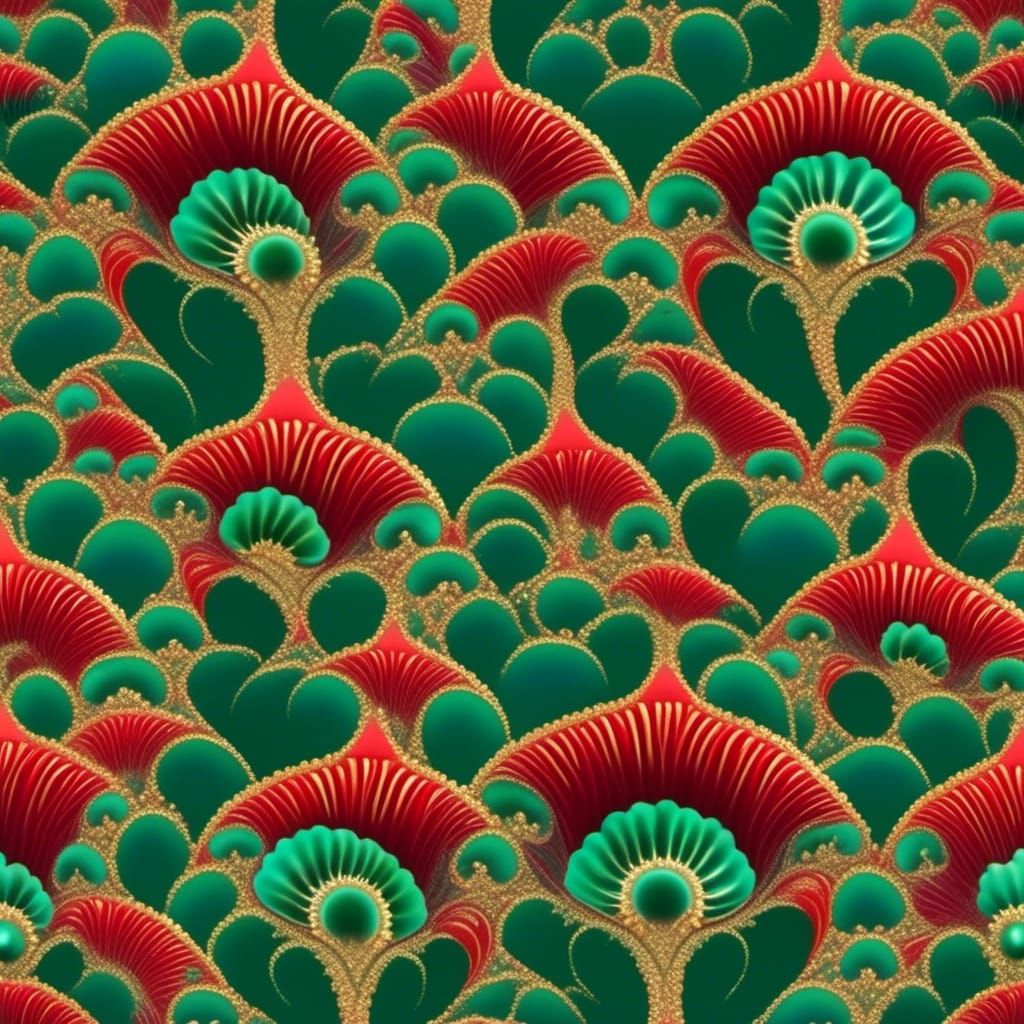 Christmas Tree with Fibonacci Spiral Design