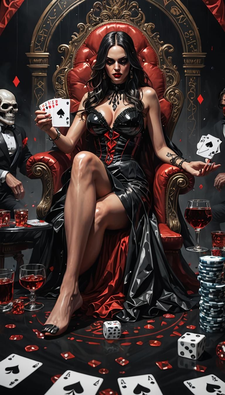 Crystal Glass Gambling Goddess in Universe of Cards