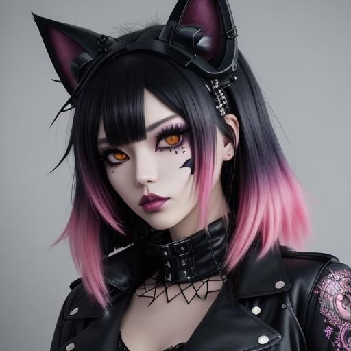 Eerie Anime Cat-Girl in Japanese Street Style
