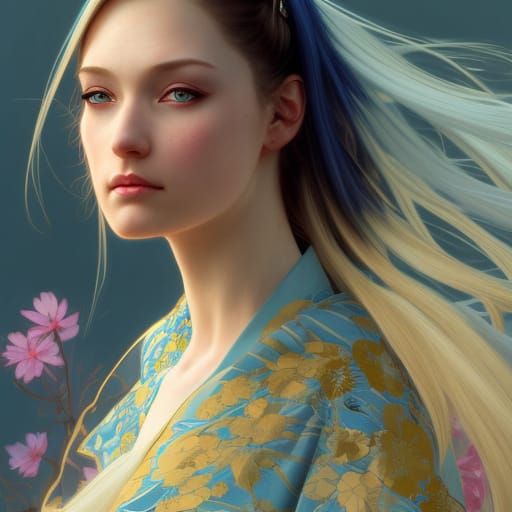 Girl in Kimono: Detailed Portrait in Unreal Engine 5