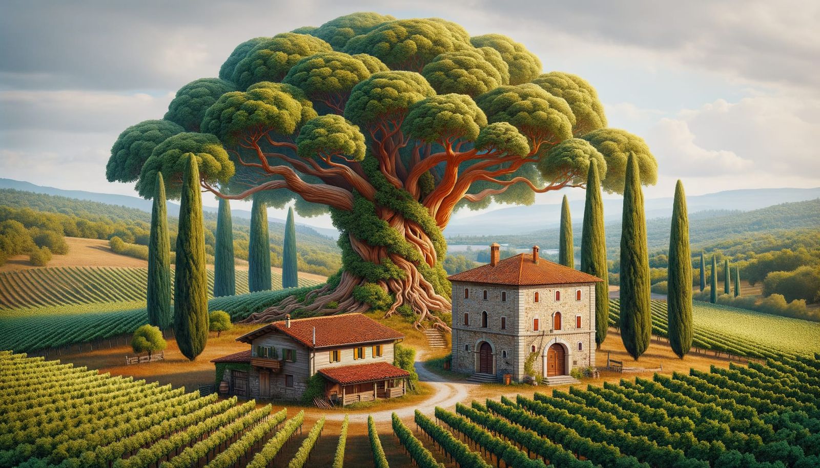 Soviet Realism: Chestnut Tree and Italian Landscape
