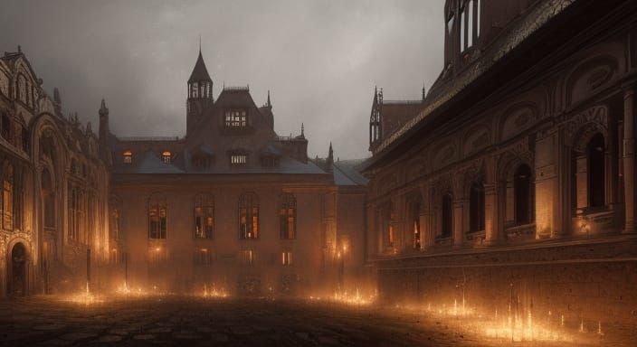 University Quad: Neoclassic, Gothic, and Baroque Architectur...