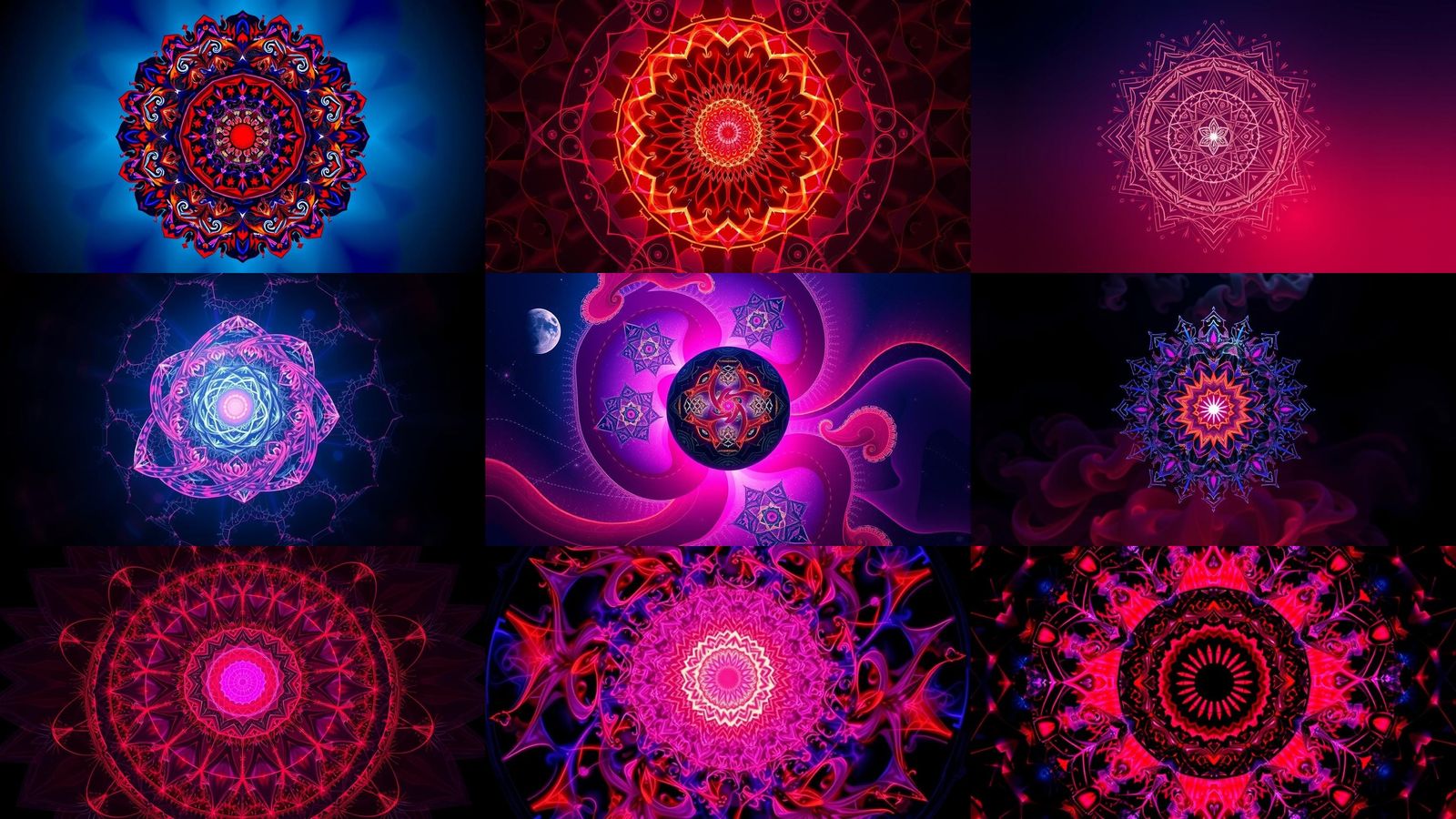 Elegant Fractal Orb: Infinite Recursion in Red/Magenta