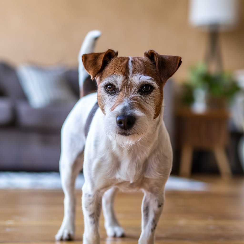 Jack Russell Terrier with Furrowed Brow