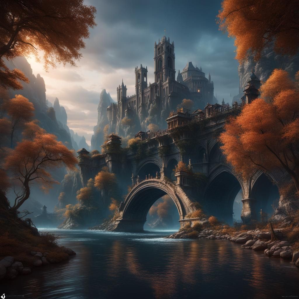 Charon Crossing the River Styx: Fantasy Concept Art