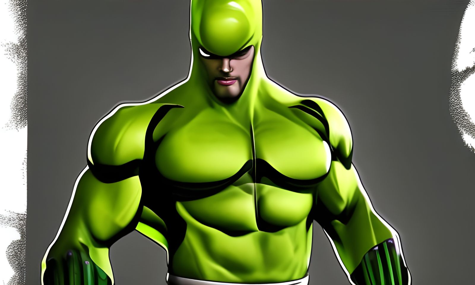Green Tiger Superhero: A Striking Hybrid Image