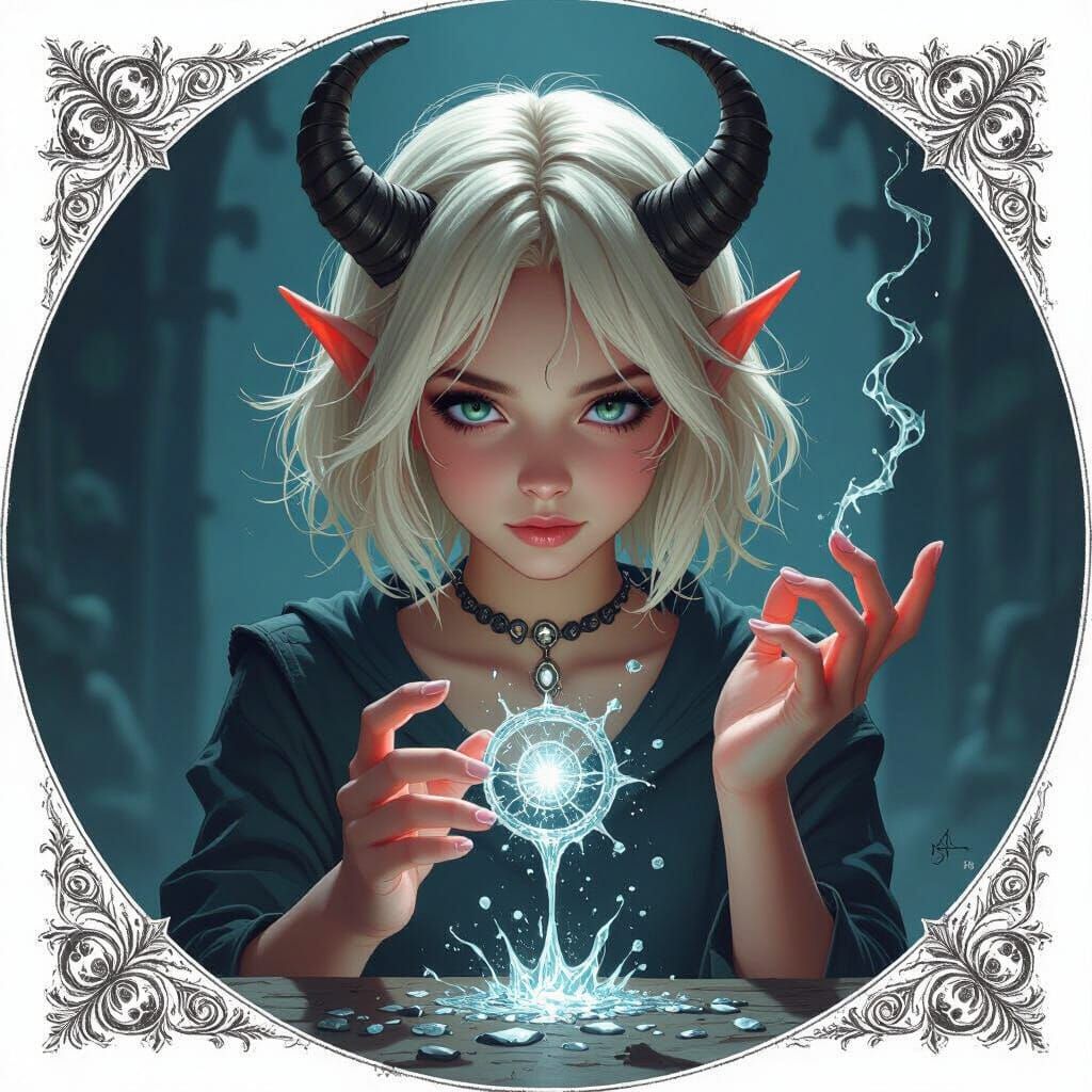 Half-Demon Girl Manipulates Metal with Silver Magic