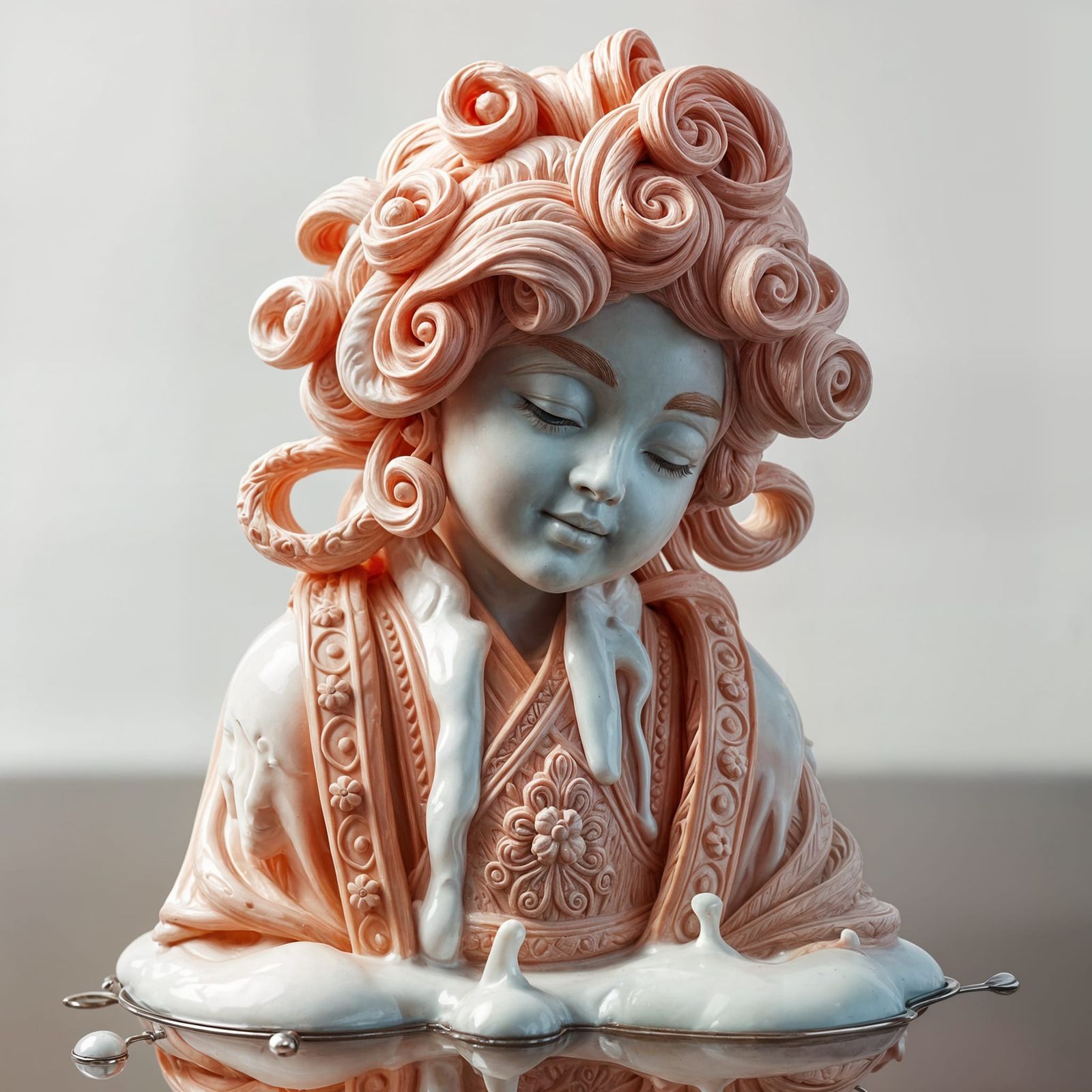 Melting Ice Cream Sculpture in Yuyan Style