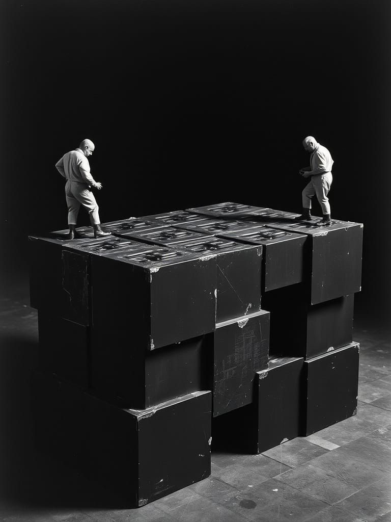 Fractured Periodic Table in Surreal, Hallucinatory Style