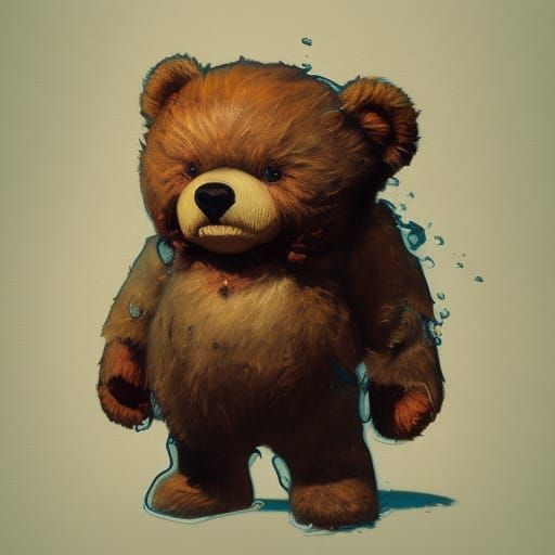 Teddy Bear Homunculus Portrait in Artgerm Style